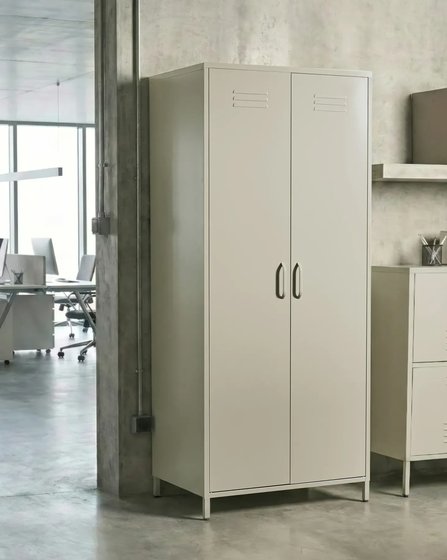 Kontorskab VARNA Metal Lys Beige