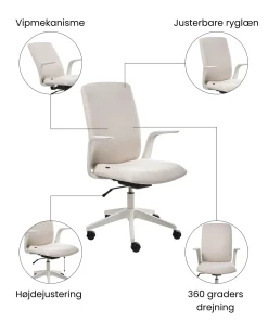 Kontorstol CAPTAIN Beige