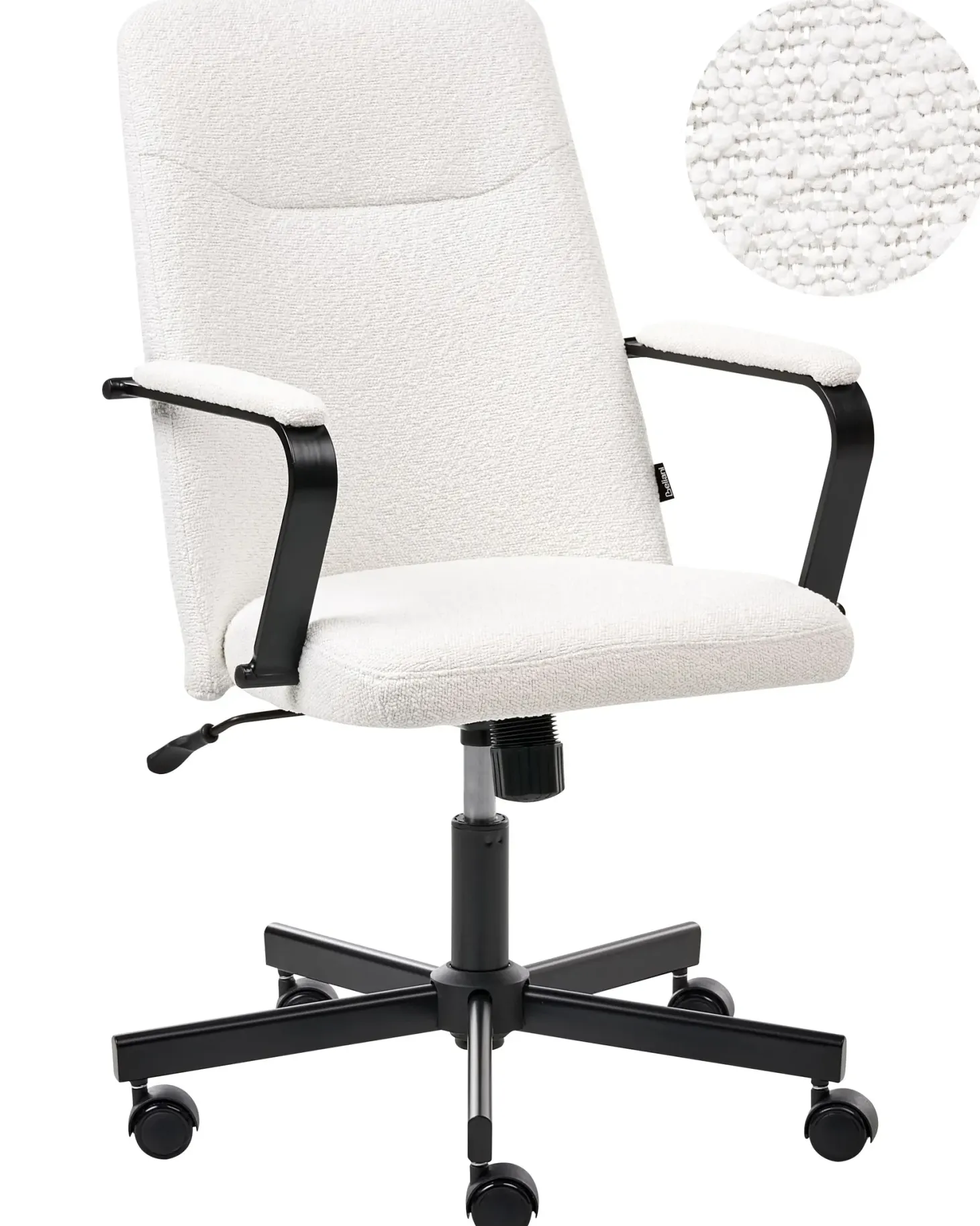 Kontorstol CAROGA Boucle Hvid