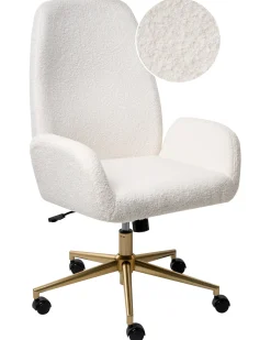 Kontorstol CLARE Boucle Hvid
