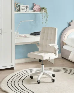Kontorstol DANDY Velour Cremehvid