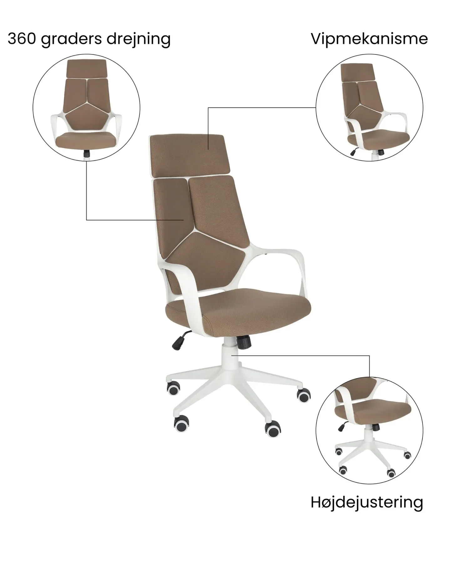 Kontorstol DELIGHT Brun