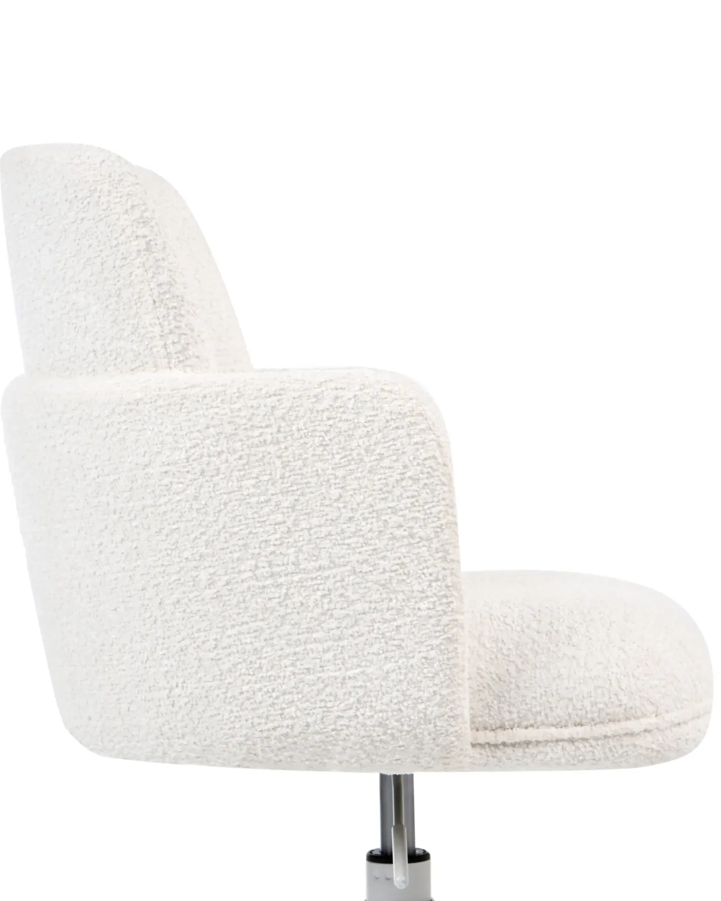 Kontorstol DRYDEN Boucle Cremehvid