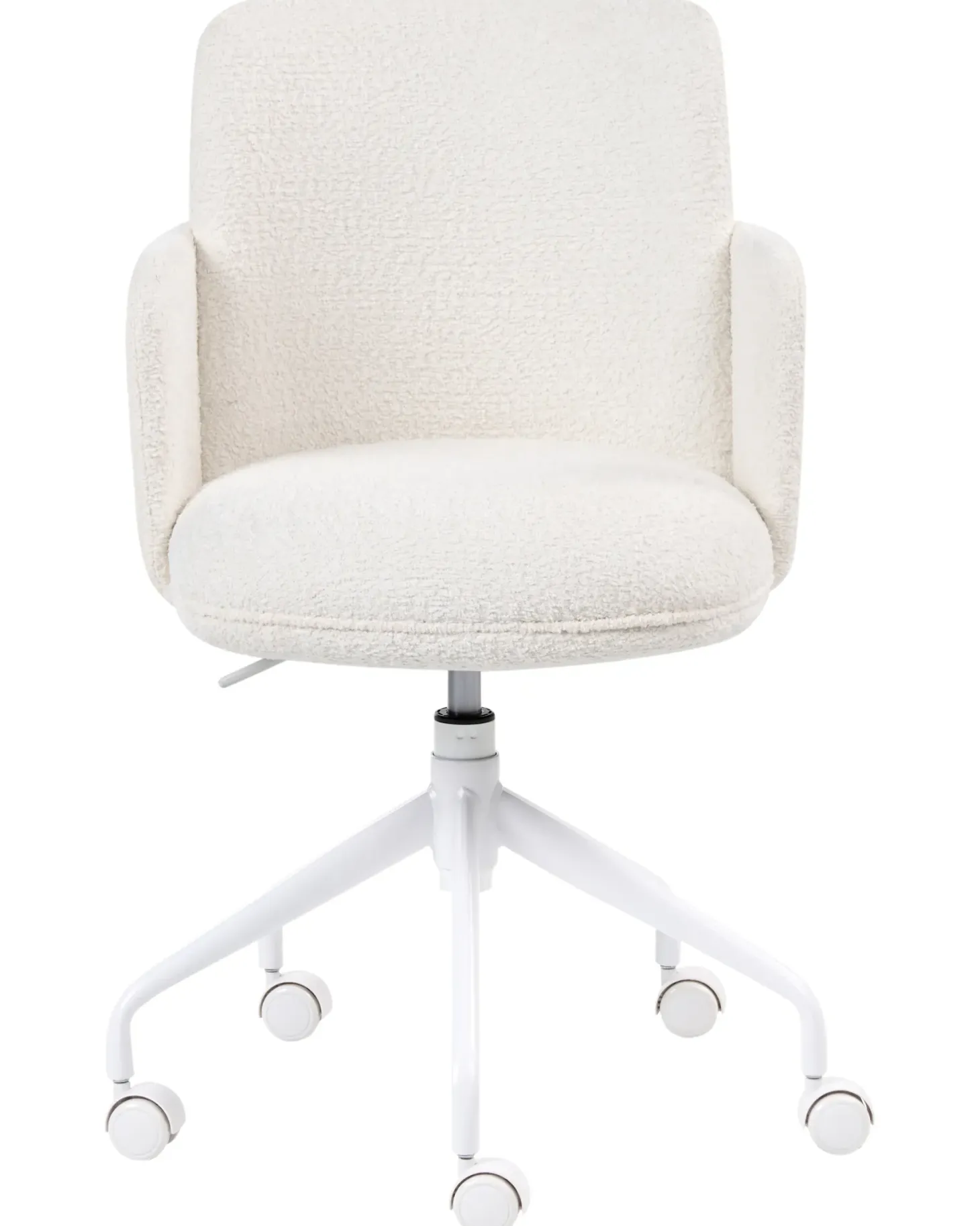 Kontorstol DRYDEN Boucle Cremehvid