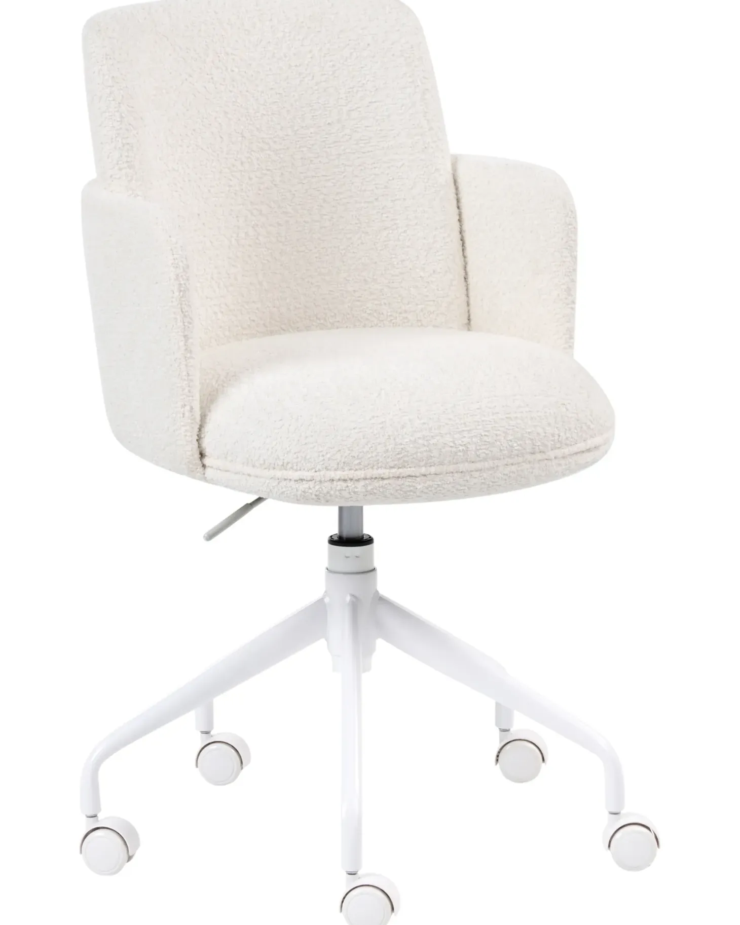 Kontorstol DRYDEN Boucle Cremehvid