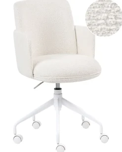 Kontorstol DRYDEN Boucle Cremehvid