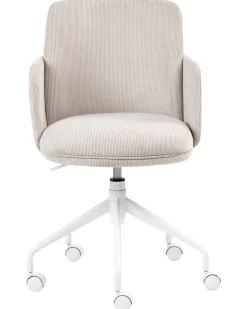 Kontorstol DRYDEN Fløjl Lys Beige