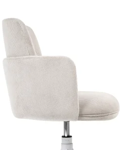 Kontorstol DRYDEN Fløjl Lys Beige