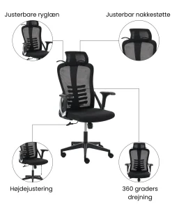 Kontorstol ERGONOX Sort