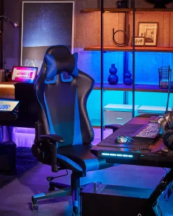 Kontorstol GAMER Kunstlæder Mørkeblå
