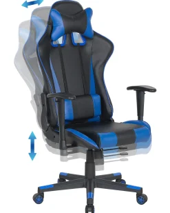 Kontorstol GAMER Kunstlæder Mørkeblå
