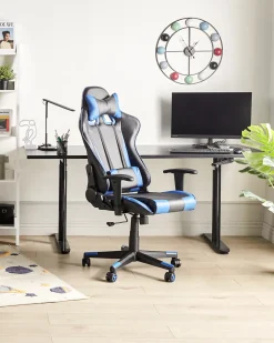 Kontorstol GAMER Kunstlæder Mørkeblå