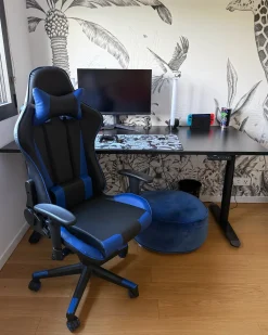 Kontorstol GAMER Kunstlæder Mørkeblå
