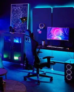 Kontorstol GAMER Kunstlæder Mørkeblå