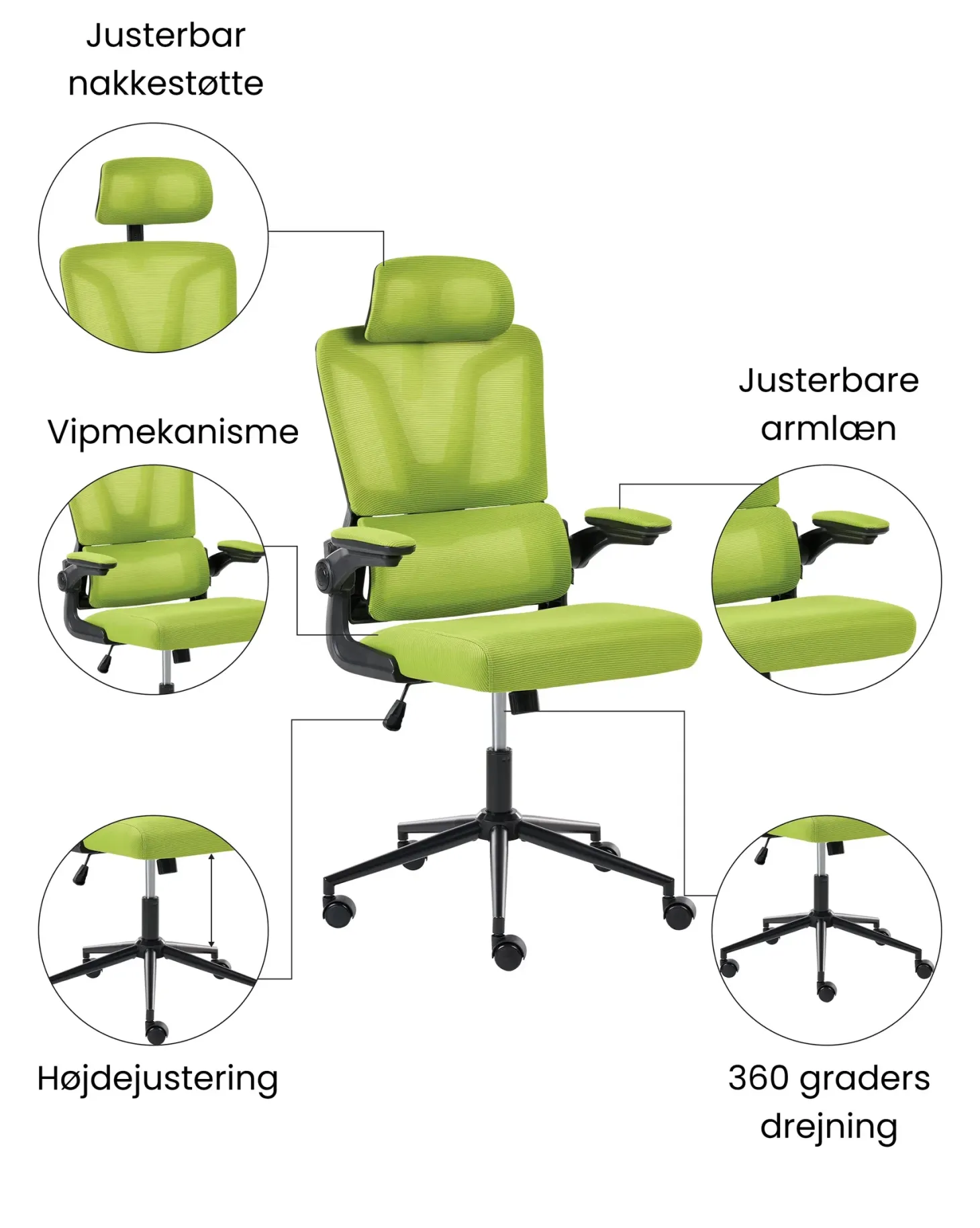 Kontorstol KRYOS Grøn