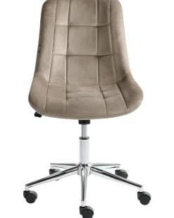 Kontorstol MELROSE Velour Brungrå