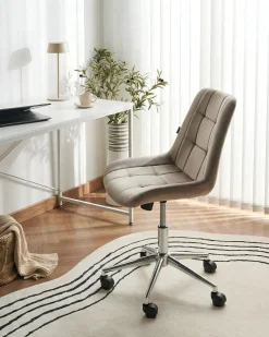 Kontorstol MELROSE Velour Brungrå