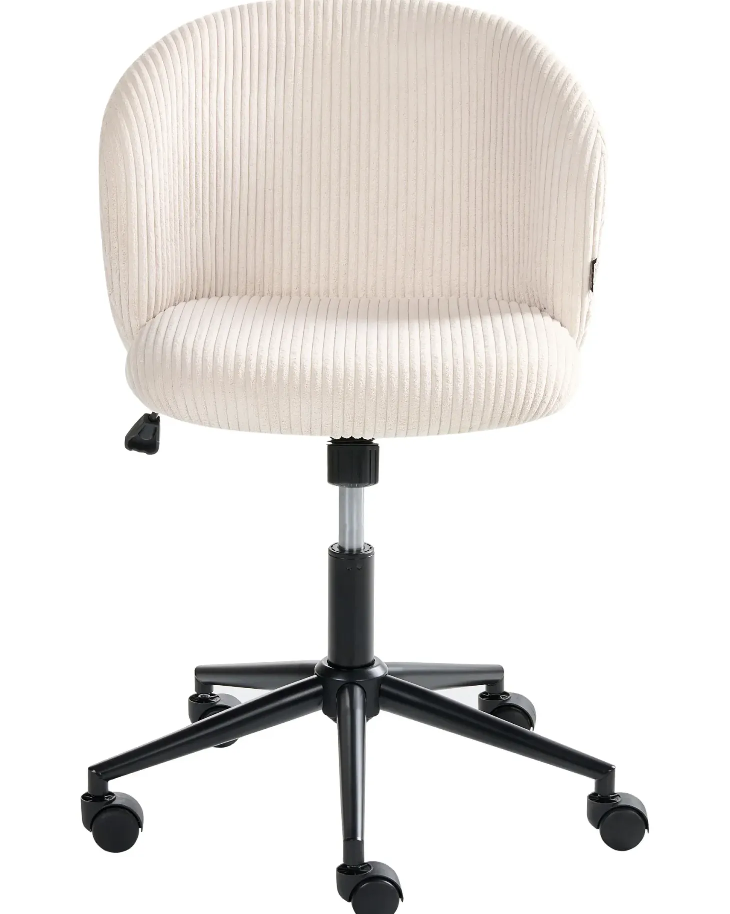 Kontorstol MILES Fløjl Cremehvid