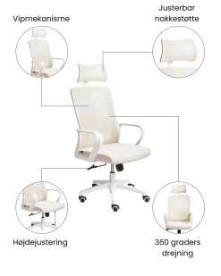 Kontorstol MONARCH Beige