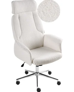 Kontorstol PILOT Boucle Cremehvid