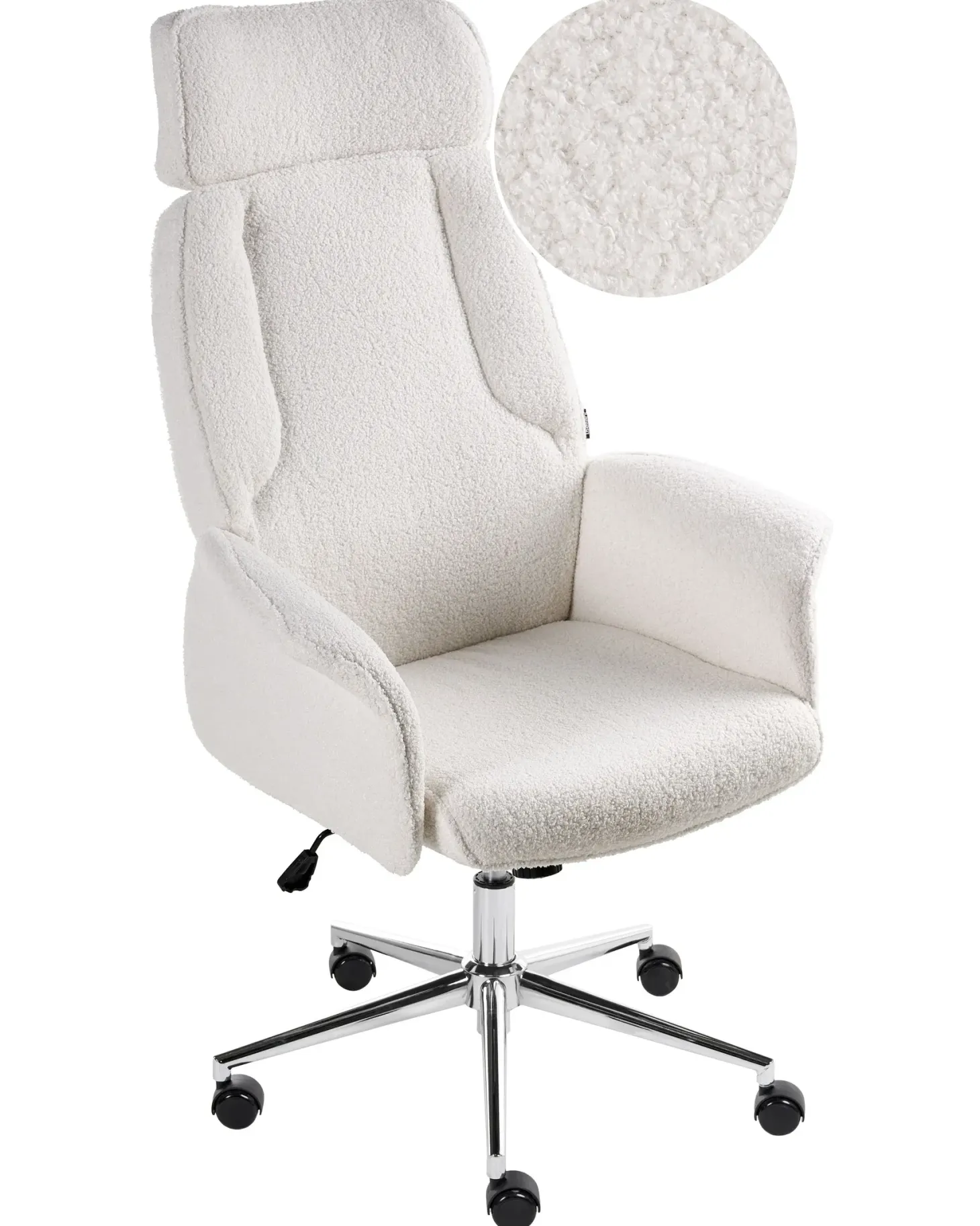 Kontorstol PILOT Boucle Cremehvid