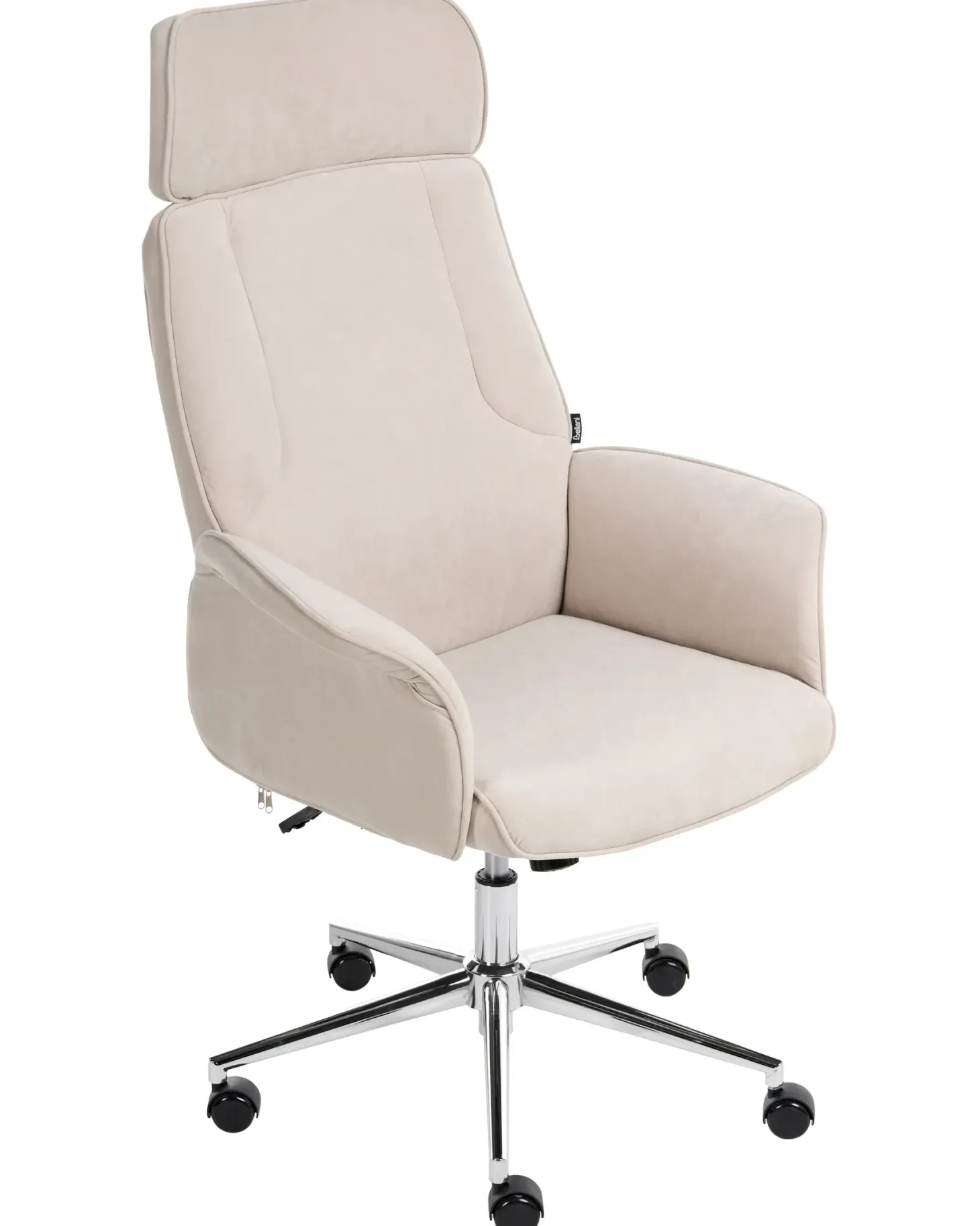 Kontorstol PILOT Velour Lys Beige