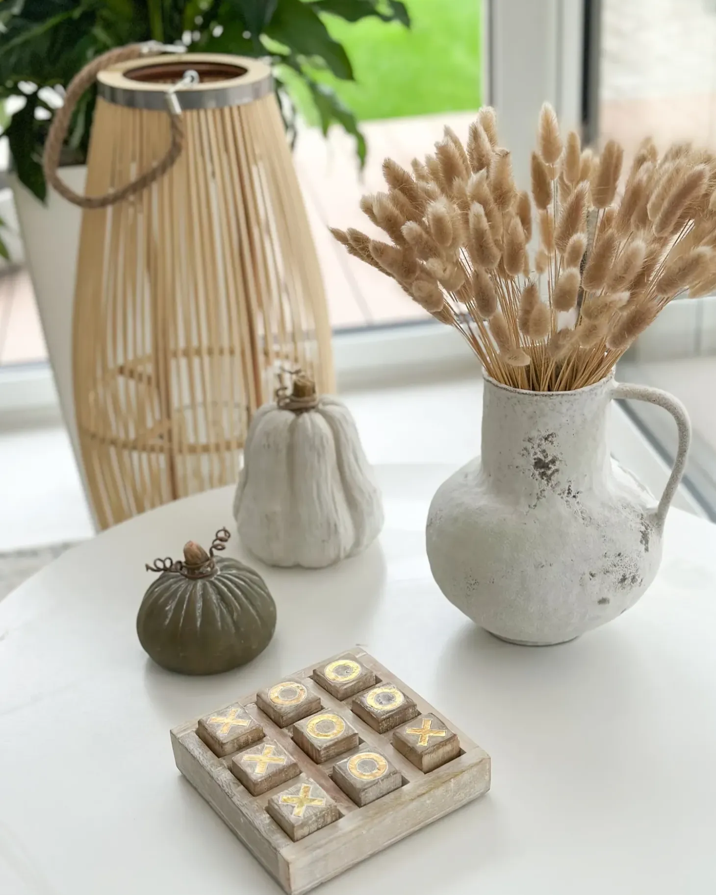 Kryds og bolle spil ASJUT Mangotræ Beige