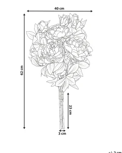 Kunstig blomsterbuket COLARES 62 cm Lyserød