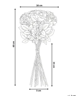 Kunstig blomsterbuket MAFRA 60 cm Rød