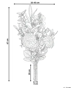 Kunstig blomsterbuket PARREIRA 67 cm Hvid