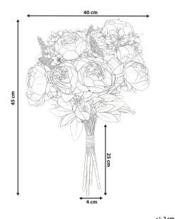 Kunstig blomsterbuket RAPOSA 45 cm Pastellrosa