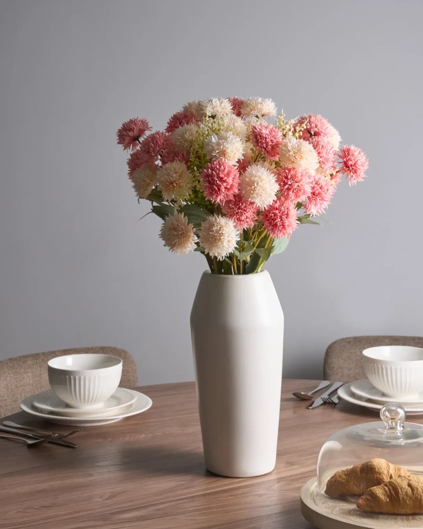 Kunstig blomsterbuket SILVEIRA 60 cm Lyserød