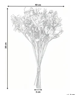 Kunstig blomsterbuket VEIROS 38 cm Hvid
