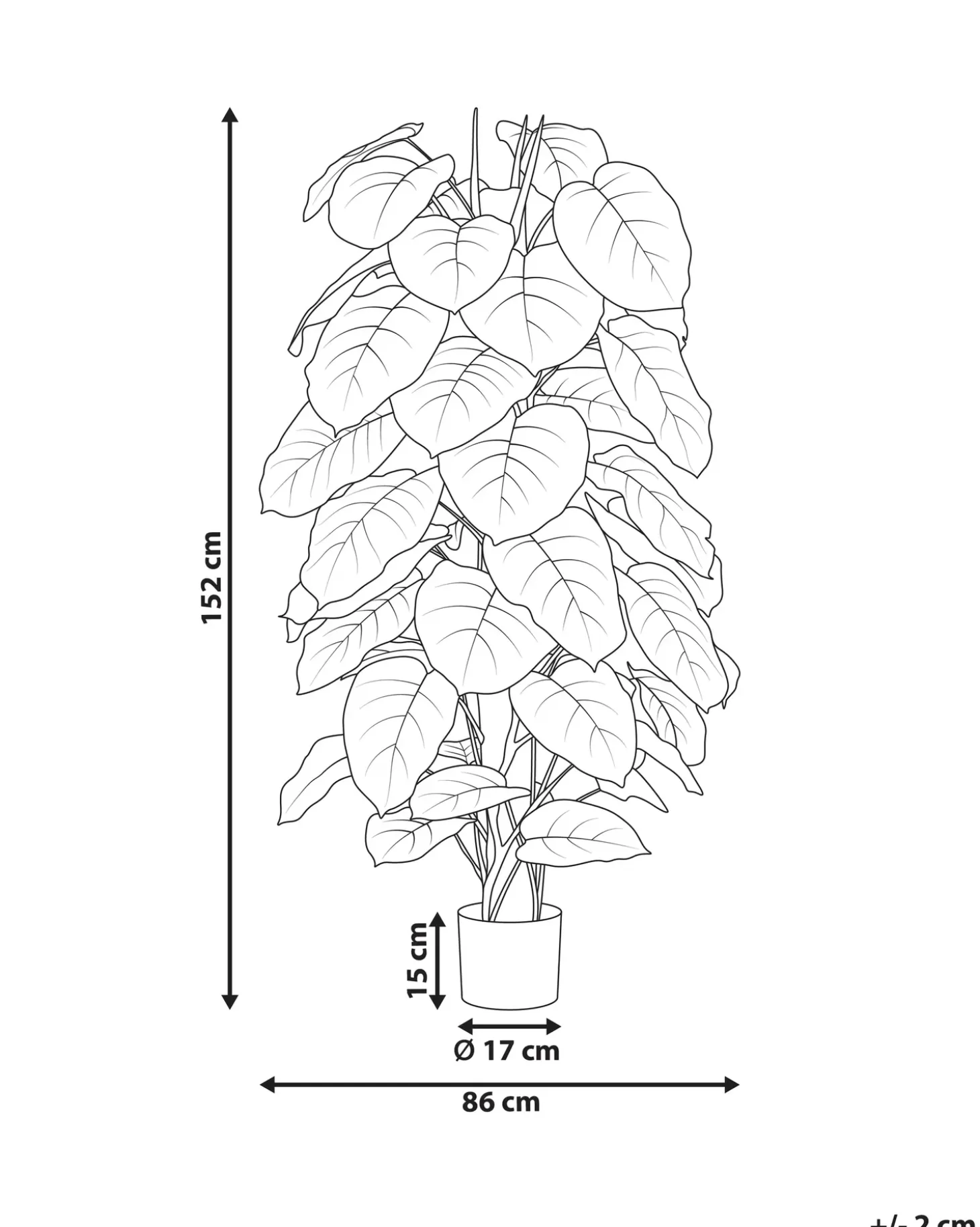 Kunstig plante DIEFFENBACHIA 152 cm Grøn