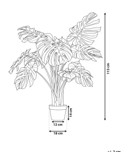 Kunstig plante MONSTERA PLANT 113 cm Grøn