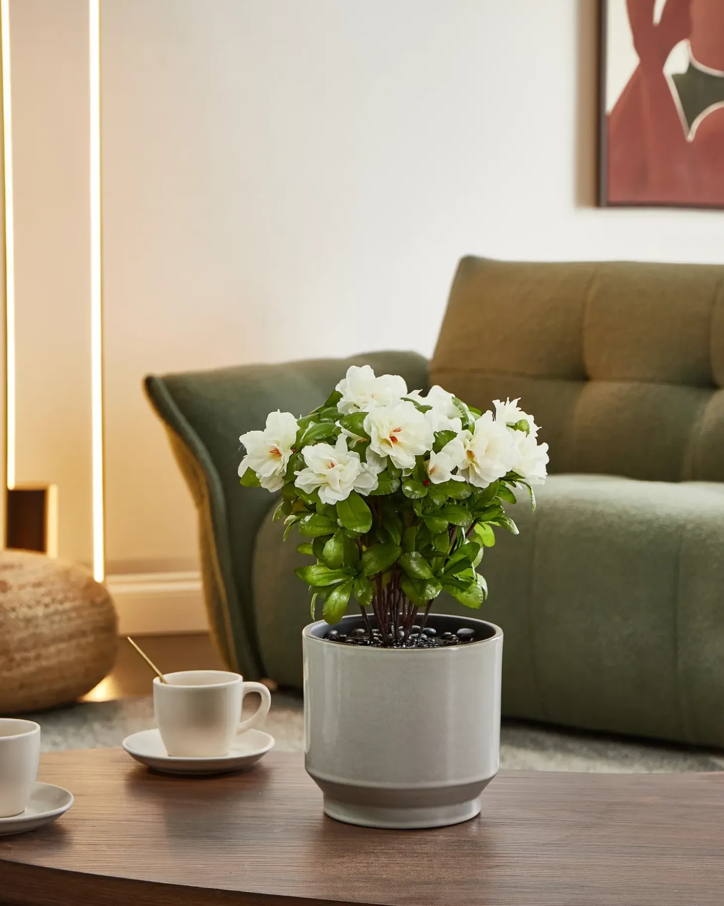 Kunstig plante NOVELLA 36 cm Hvid