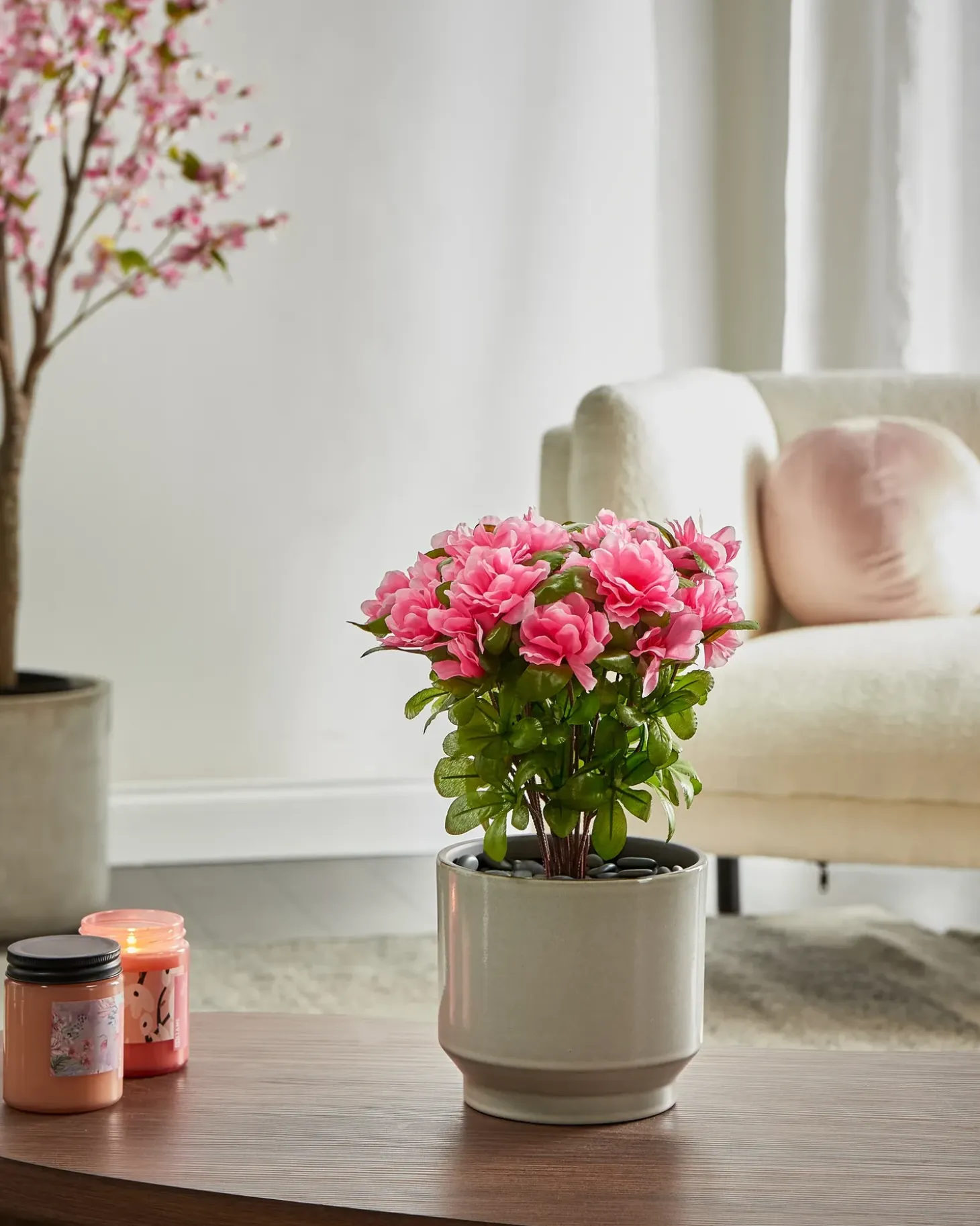Kunstig plante NOVELLA 36 cm Lyserød