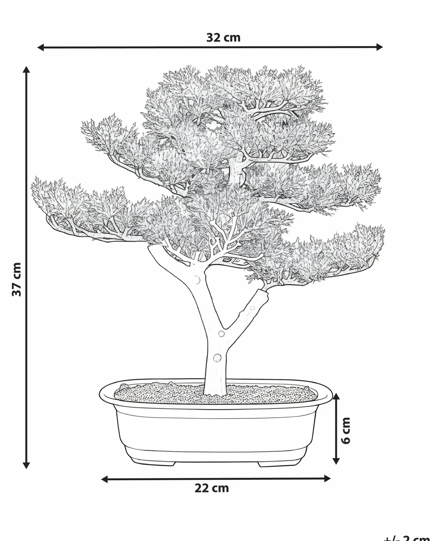 Kunstig plante PINE 37 cm Grøn