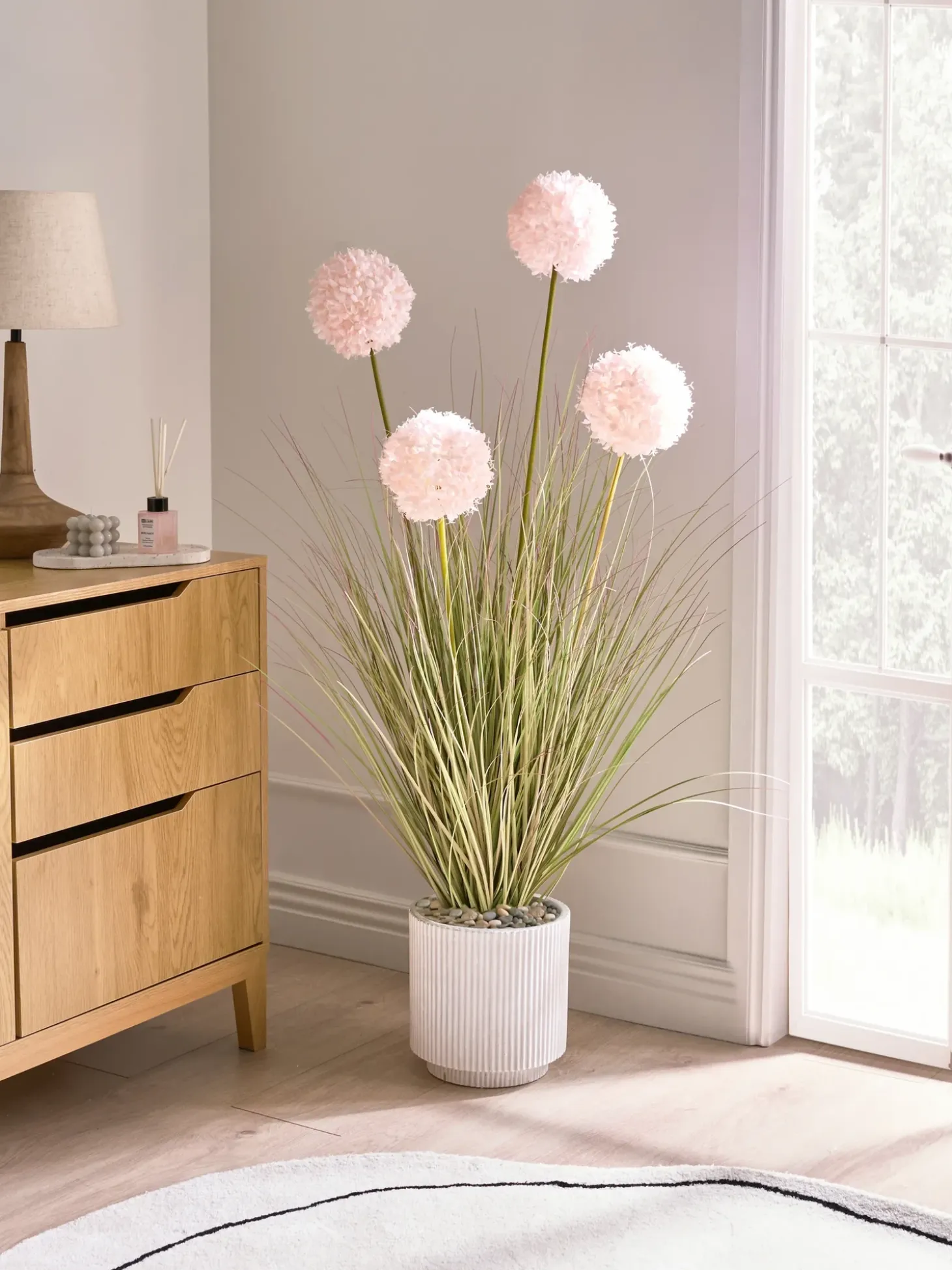 Kunstig plante SNOWBALL BUSH 120 cm Lyserød