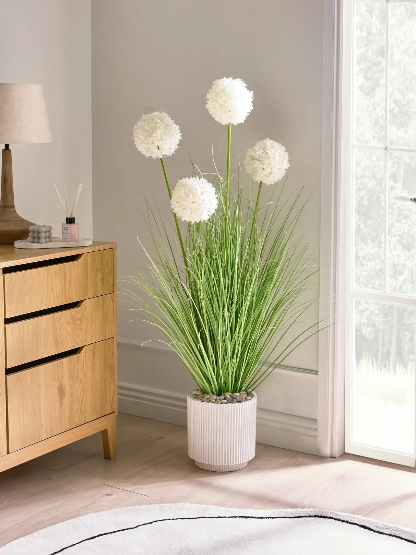Kunstig plante SNOWBALL BUSH 120 cm Hvid