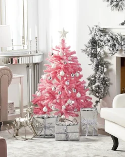 Kunstigt juletræ FARNHAM 120 cm Lyserød