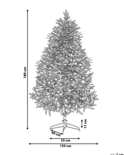Kunstigt juletræ FARNHAM 180 cm Lyserød