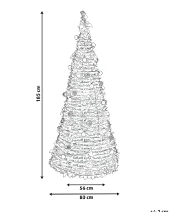 Kunstigt juletræ Foldbar LED PINEORA 185 cm Grøn