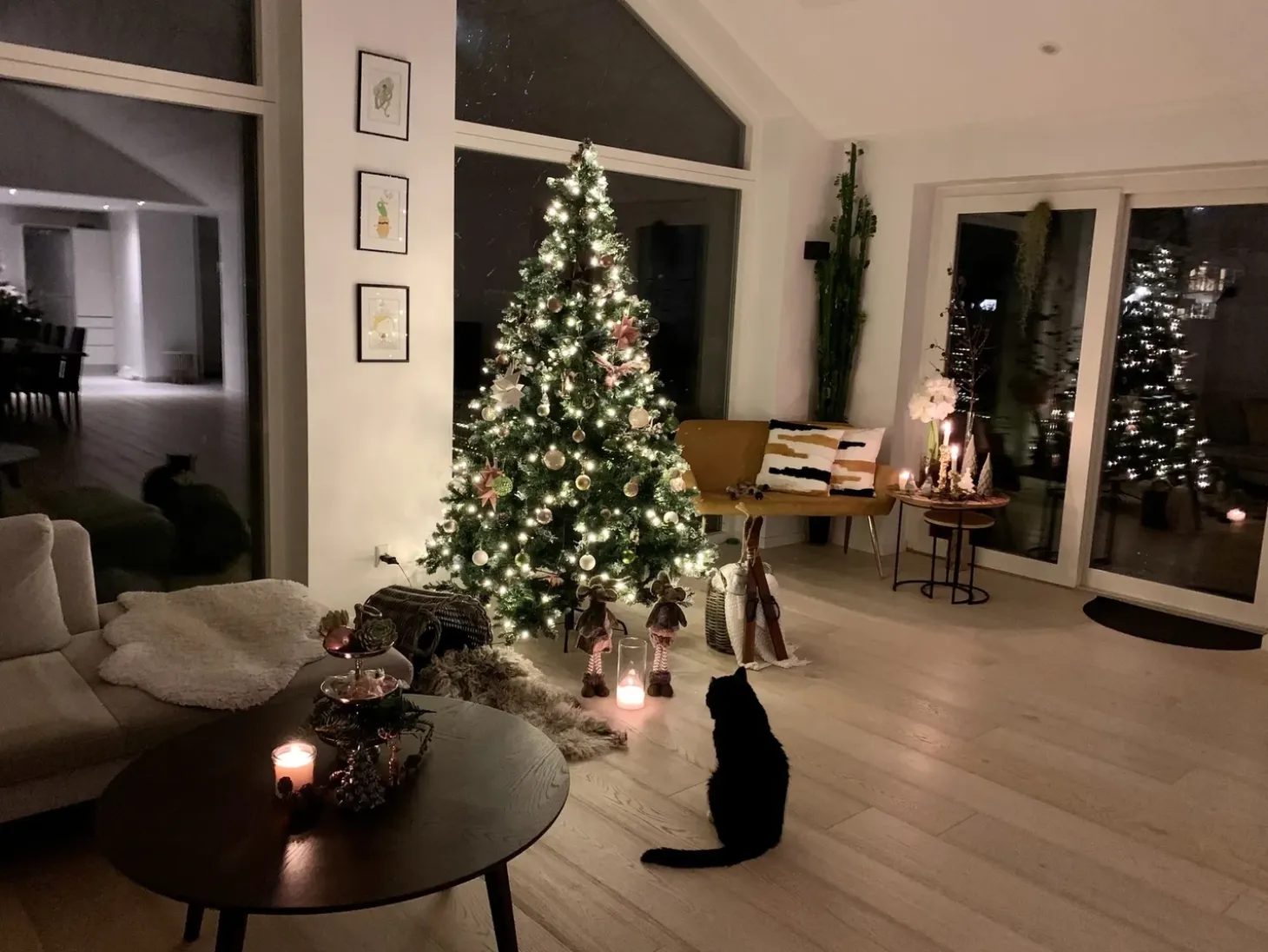 Kunstigt juletræ LED PALOMAR 180 cm Mørkegrøn