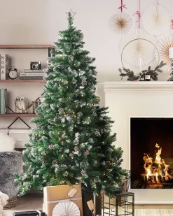 Kunstigt juletræ LED PALOMAR 180 cm Mørkegrøn