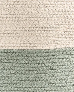 Kurv SILOPI Bomuld Beige/grøn