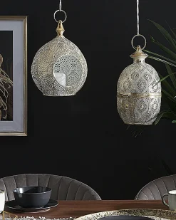 Lanterne AMORGOS Metal 34 cm Guld