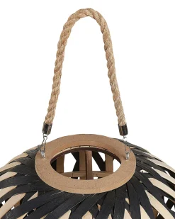 Lanterne BESAH Bambus 37 cm Sort