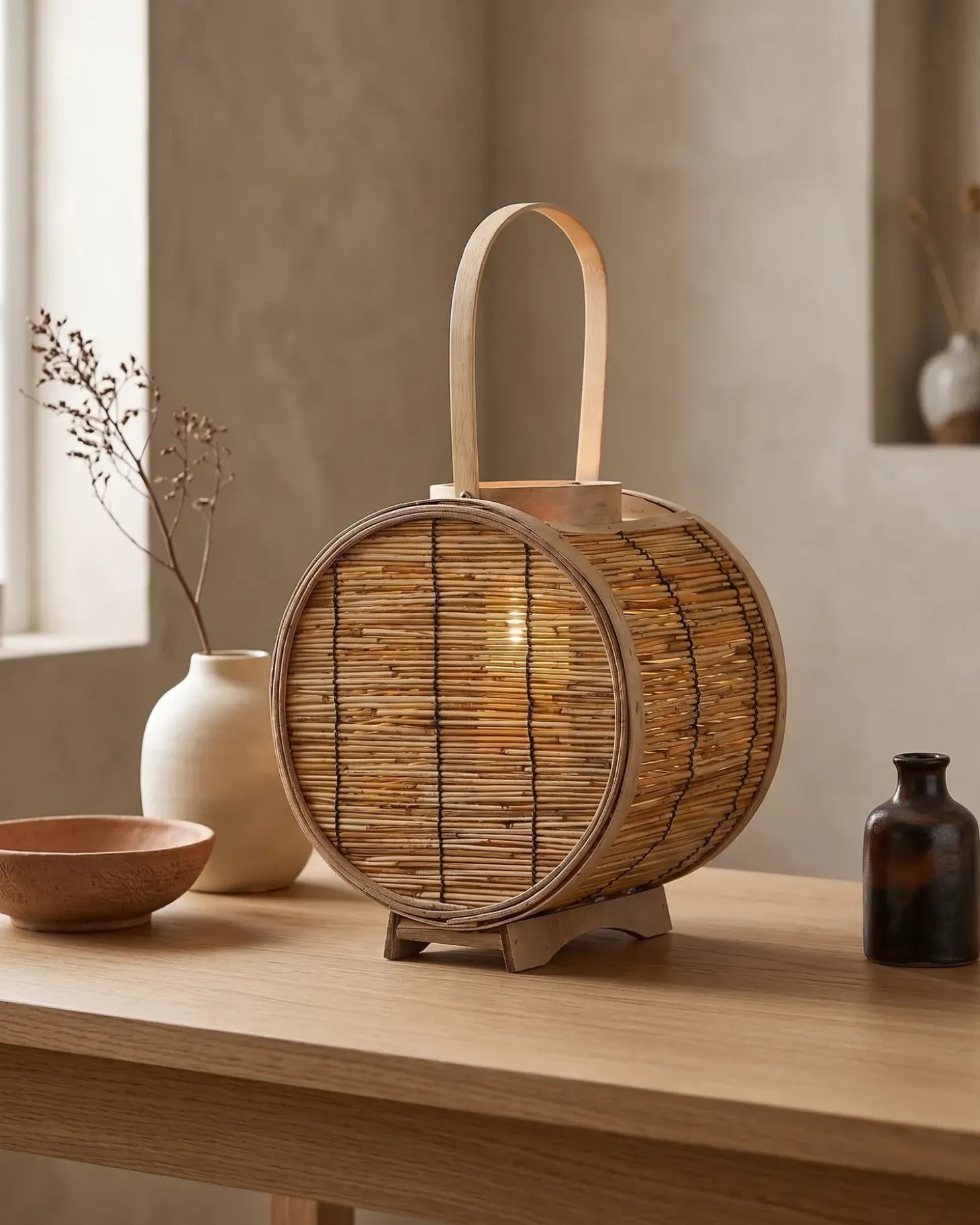 Lanterne BISTAL Rattan 30 cm Naturlig