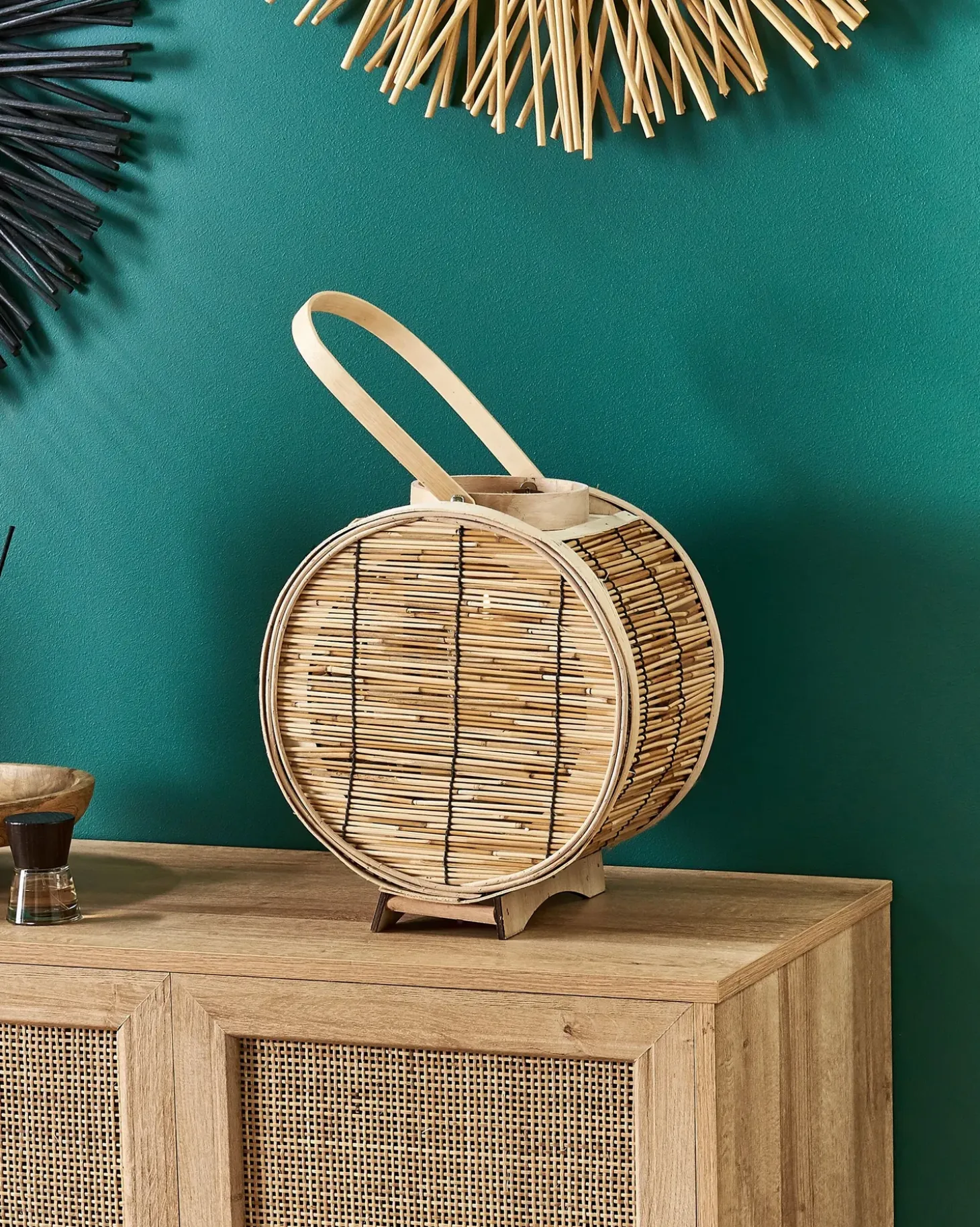 Lanterne BISTAL Rattan 30 cm Naturlig
